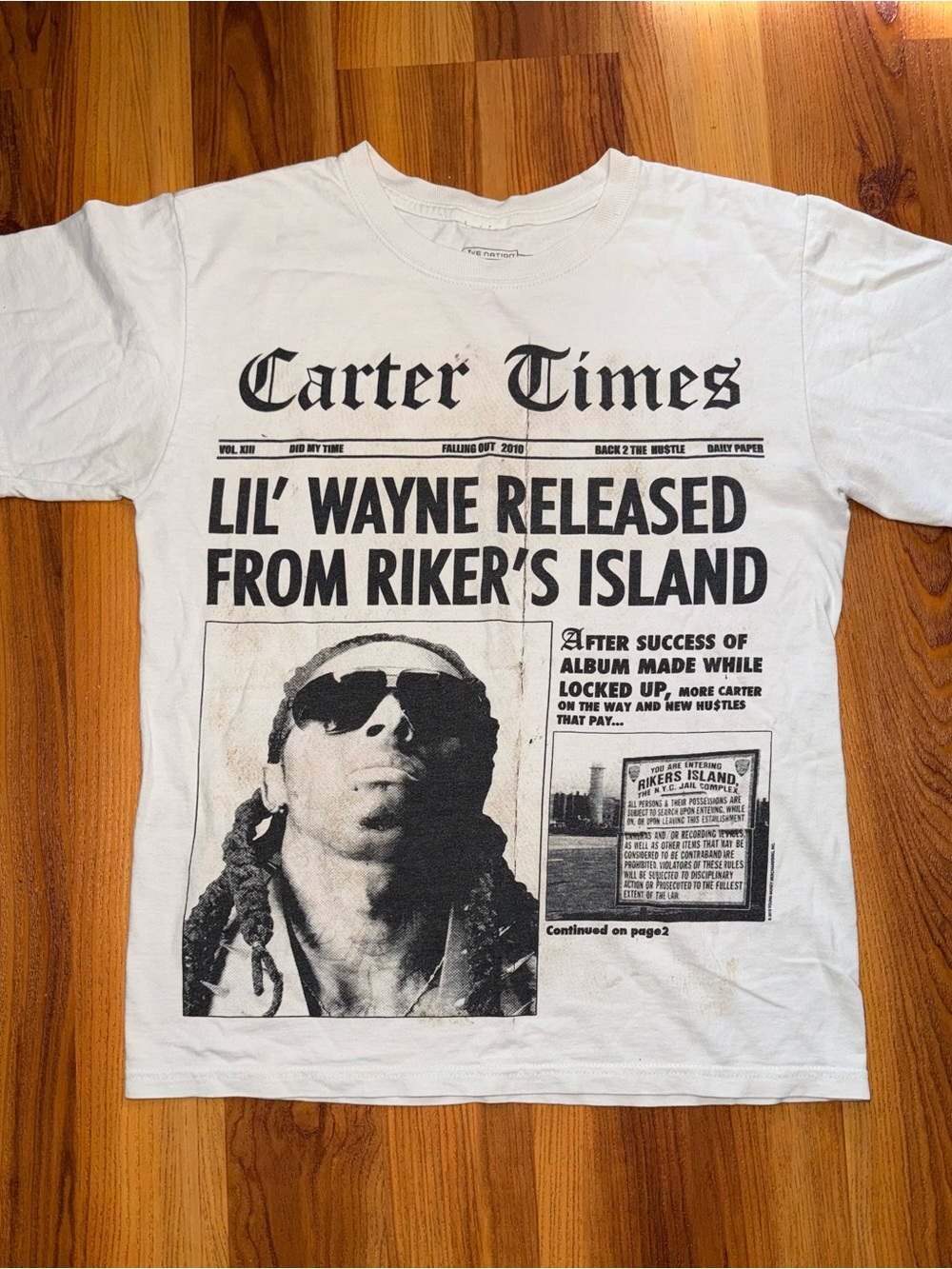 Live Nation White and Black 'Carter Times' Graphic Tee